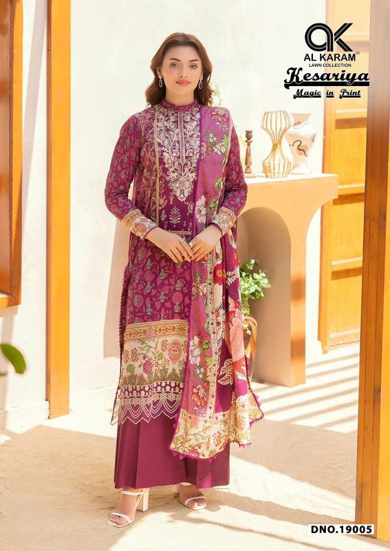 Al karam kesariya vol-19 pakistani suits manufacturer in pakistan